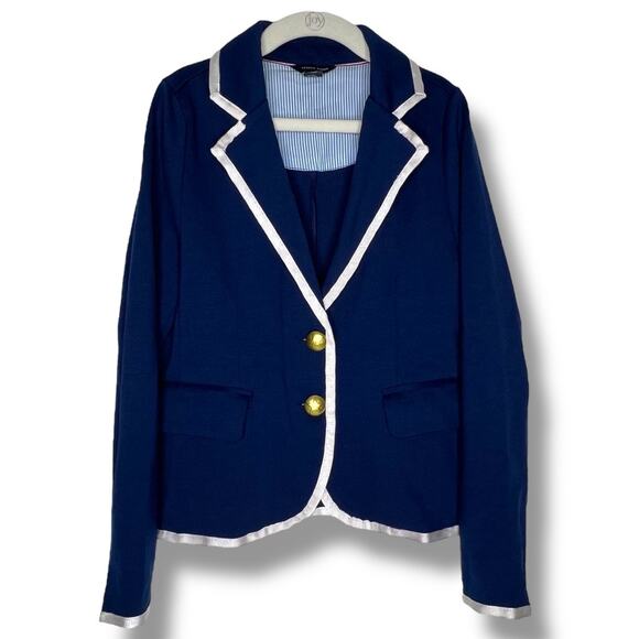 Girls Tommy Hilfiger Classic Blue Notch Blazer Size 7 Small - Picture 1 of 7